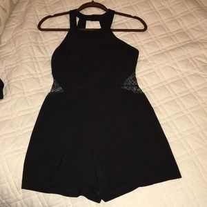 Black sleeveless romper